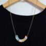 Modern Abstract Curved Statement Necklace, thumbnail 5 of 6