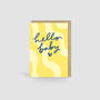 Hello Baby Wavy Pastel Yellow Card, thumbnail 2 of 2