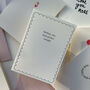 Hand Printed Valentines Card, Anniversary Card, Ed Sheeran Song Lyric, thumbnail 2 of 3
