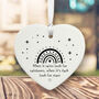 Personalised Porcelain Heart When It Rains Look For Rainbows And Stars Gift, thumbnail 2 of 2