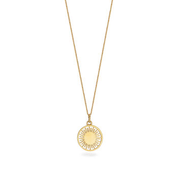 Atomic Token Charm Necklace Gold Vermeil, 3 of 7