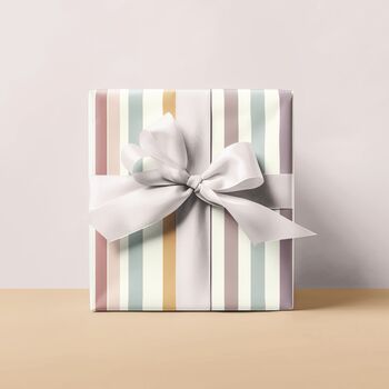 Luxury Pastel Wide Stripe Wrapping Paper, 2 of 9