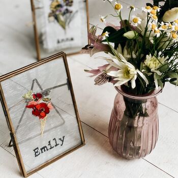 Personalised Birth Flower In A Frame Letter Box Gift, 8 of 8