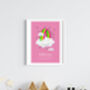 Personalised 'Smiling Cloud And Rainbow Print', thumbnail 3 of 3