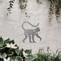 Floral Monkey Metal Wall Art For Garden And Home Decor Gift, thumbnail 7 of 10