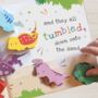 Personalised Dinosaur Book And Stacking Toy Gift, thumbnail 8 of 9