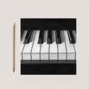 Piano Keys – Hand Drawn Music Greeting Card Illustration, 3 of 6