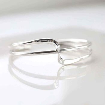 Sterling Silver Journey Cuff Bangle, 4 of 8