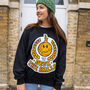 Deck The Halls Women's Christmas Jumper In Black, thumbnail 1 of 4
