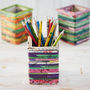Recycled Newspaper Square Pencil Holder, thumbnail 3 of 11