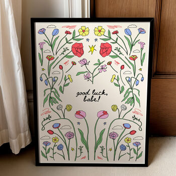 Chappell Roan 'Good Luck, Babe!' Floral Pop Lyric Art Print, 6 of 7