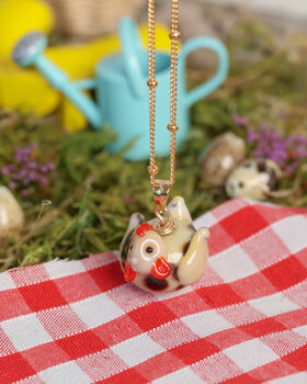 Spring Chicken Charm Necklace, 5 of 5