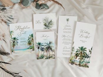 Island Theme Concertina Wedding Invitations, 4 of 4