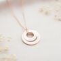Sterling Silver Double Eternal Ring Pendant Necklace, thumbnail 5 of 12