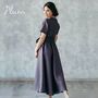 Handmade Linen Wrap Maxi Dress, thumbnail 6 of 12