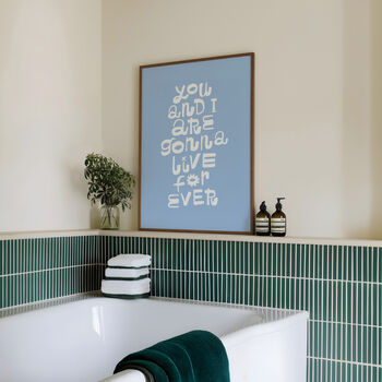 Oasis Poster, Live Forever Music Print, Song Art Print, 5 of 10