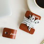 Personalised Leather Headphone And Cable Tidy Set, thumbnail 1 of 7
