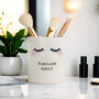 Personalised Eyelashes Ceramic Makeup Brush Pot, thumbnail 1 of 5