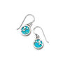 Sterling Silver Turquoise Flower Drop Earrings, thumbnail 3 of 7