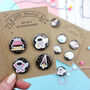 Spaced Out! Cute Space Themed Badges, Pack Of Four, thumbnail 9 of 10