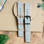 'Blue Tie' Leather Smartwatch Strap; Handmade Band, thumbnail 5 of 8