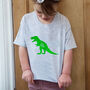 Personalised Kids Children's Dinosaur T Shirt, thumbnail 2 of 9