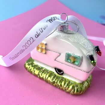 Pink Flamingo Caravan Bauble, 3 of 3