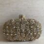 Dark Gold Handcrafted Embroidered Oval Clutch Bag, thumbnail 7 of 10