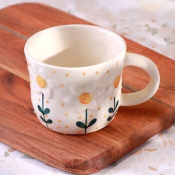 G Decor Petal Wildflower Handmade Ceramic Mug Hand Painted Floral, 3 of 5