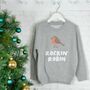 Rockin Robin Kids Christmas Sweatshirt, thumbnail 1 of 1