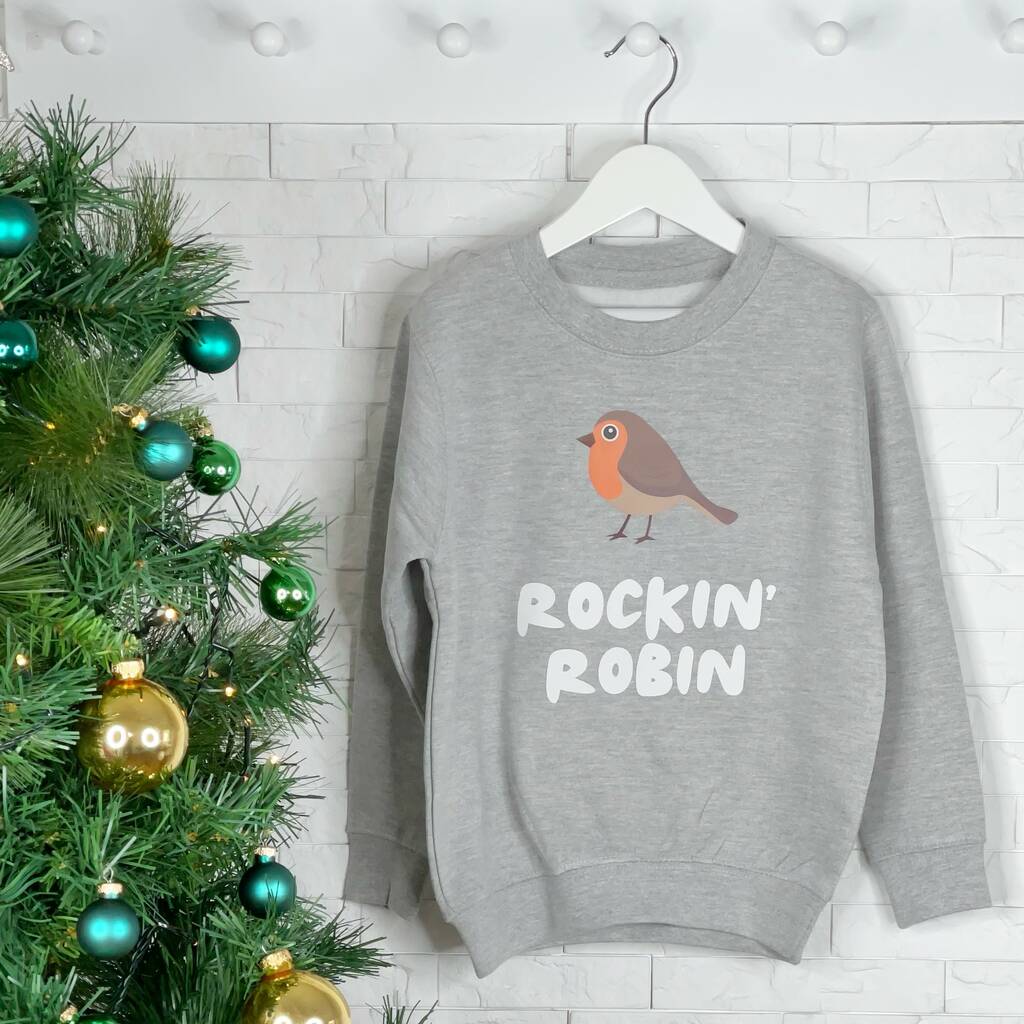 Rockin Robin Kids Christmas Sweatshirt