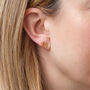 Gold Plated Infinity Heart Stud Earrings, thumbnail 2 of 3