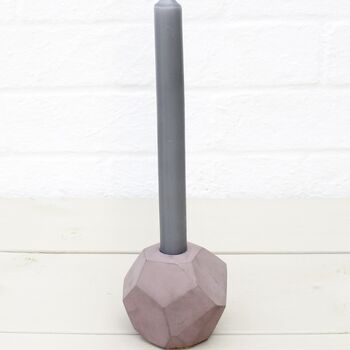 Sustainable Concrete Geometric Chunky Candle Holder, 4 of 12