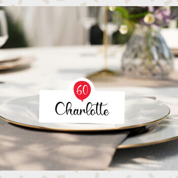 Colourful Ballon Birthday Place Cards, 5 of 5