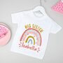 Personalised Rainbow Big Sister Brother Top / T Shirt, thumbnail 3 of 10