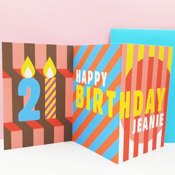 'Birthday Bold' Fold Out Bespoke Card, 2 of 4
