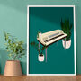 Electric Piano Houseplant Print | Music Poster, thumbnail 7 of 10