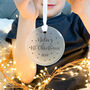Personalised Baby's First Christmas Glass Decoration, thumbnail 1 of 4