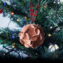 Personalised Amber Christmas Bauble For Family Initials, thumbnail 2 of 4