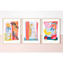 Colourful Abstract Leaf Print Set, thumbnail 2 of 11