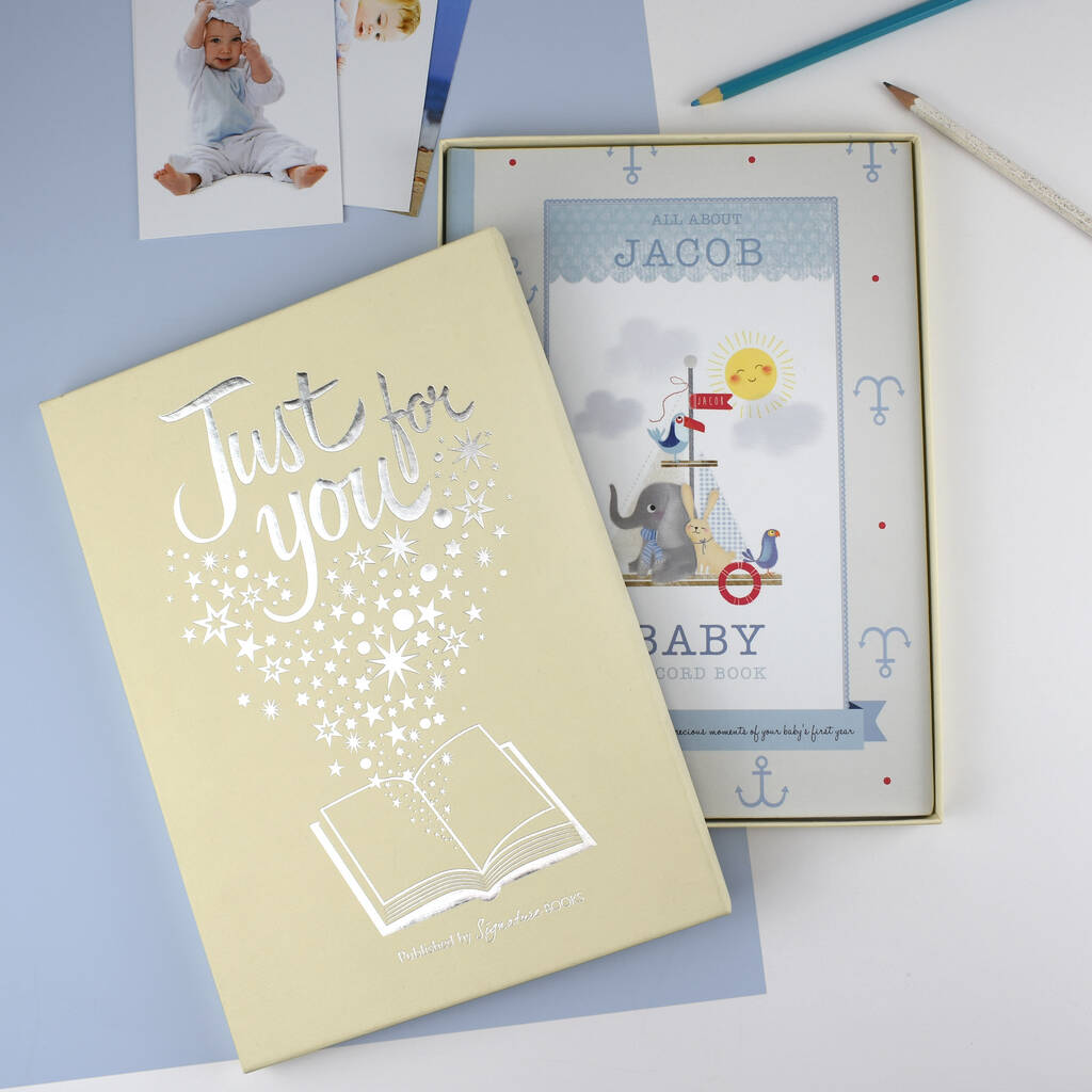 Personalised Baby Record Book By Alice Frederick