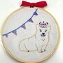 Coronation Corgi Bunting Embroidery Kit, thumbnail 1 of 7