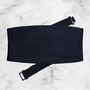 Handmade Classic Navy Blue Tuxedo Cummerbund Belt, thumbnail 1 of 2