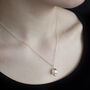 Silver Snowdrop Flower Necklace With Crystal Pearl, thumbnail 1 of 3