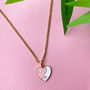 Pink Yin Yang 90s Heart Necklace, thumbnail 4 of 5