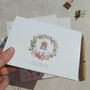 Blush Pink Roses, Gypsophila And Eucalyptus Thank You Cards, thumbnail 6 of 8