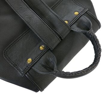 Fair Trade Stylish Versatile Leather Rucksack Backpack, 10 of 12