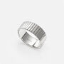 Thick Sterling Silver Women's Ring, thumbnail 2 of 4