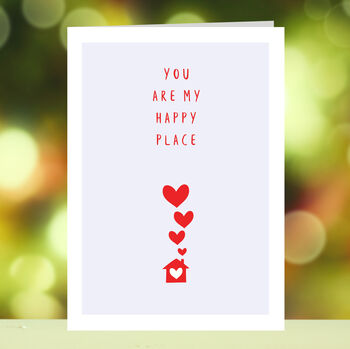 You Are My Happy Place Romantic Day Card, 2 of 2