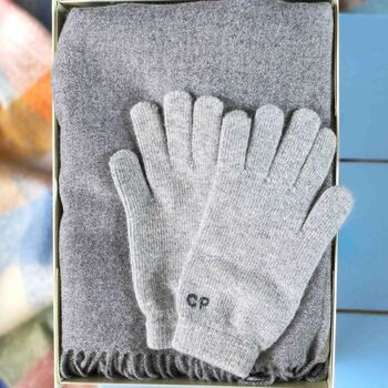 Personalised Cashmere Wool Gloves Scarf Gift Box Set, 2 of 11
